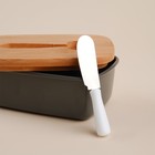 Маслёнка SL Home «Каса Перфекто», с ножом для масла, бамбуковая крышка, 15×10×5.5 см - Фото 5