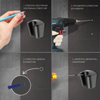 Держатель для душевой лейки ZEIN Z98, нерегулируемый, черный - фото 24053322