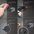 Держатель для душевой лейки ZEIN Z101, регулируемый, графит - Фото 6