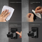 Держатель для душевой лейки ZEIN Z109, регулируемый, самоклеющийся, черный 9931903