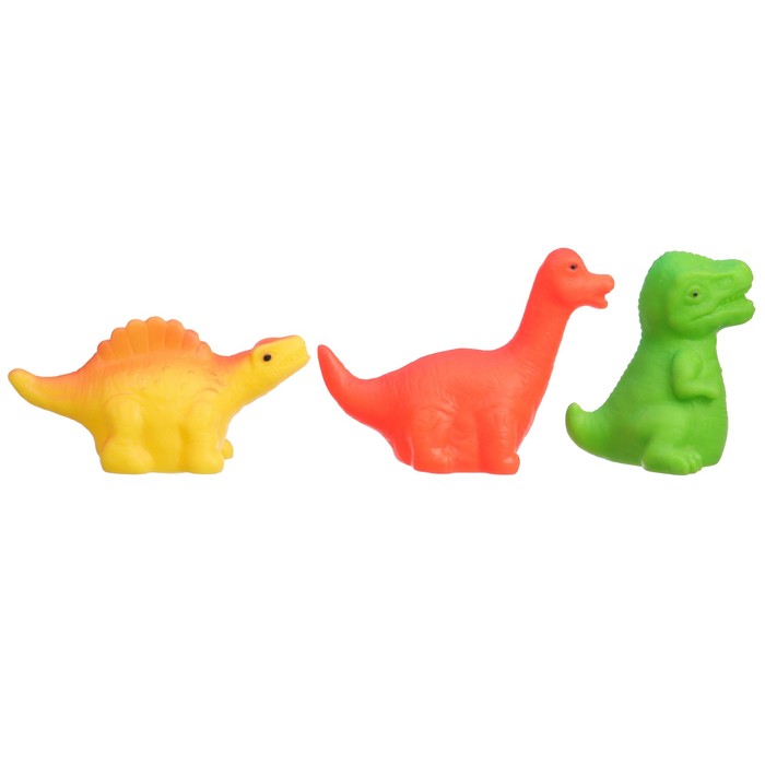 Набор резиновых игрушек для ванны «Динозавры», 3 шт, Крошка Я