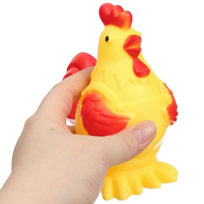 Резиновая игрушка для ванны Крошка Я «Петушок», большая, с пищалкой