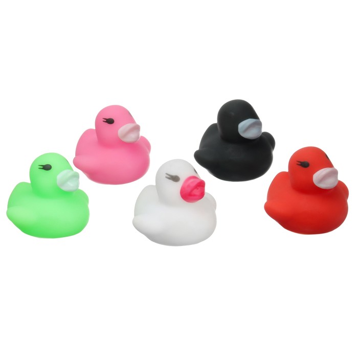Набор резиновых игрушек для ванны «Цветные уточки», 3,5 см, 6 шт, цвет МИКС, Крошка Я - Фото 1