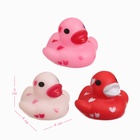 Резиновые игрушки для ванны «Уточки сердечки», в наборе 3 шт. - Фото 2