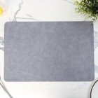 Салфетки сервировочные Magistro, 4 шт., экокожа, 45×30 см, серые - Фото 7