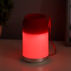 Ночник "Фоси" LED 5 режимов от батареек 3хААА бело-красный 6,5х6,5х11,5 см - Фото 5