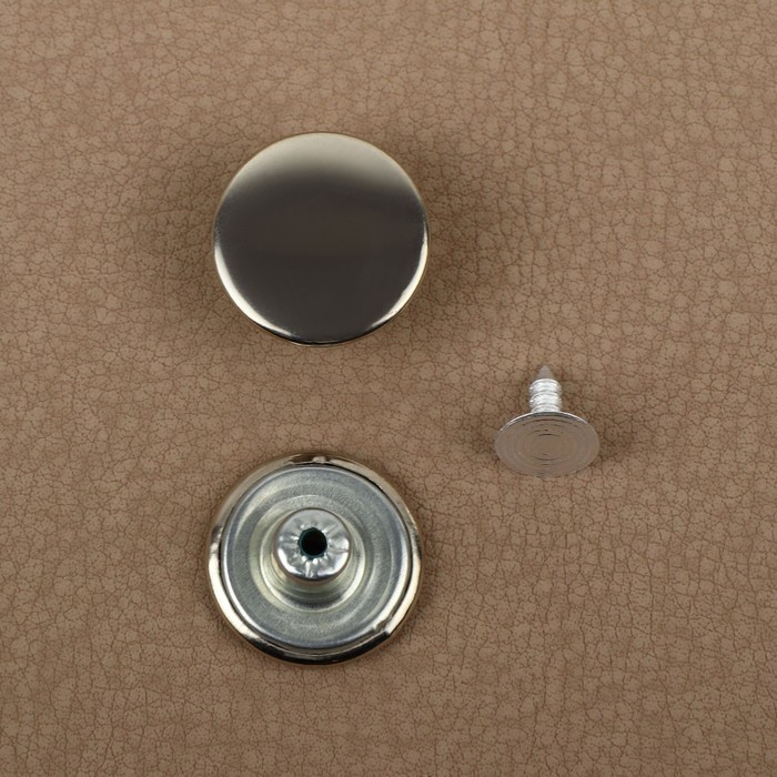 Застёжки для комбинезона, с кнопками, 25 мм, 10 шт, цвет серебряный