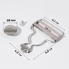 Застёжки для комбинезона, с кнопками, 38 мм, 10 шт., цвет серебряный - Фото 2