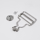 Застёжки для комбинезона, с кнопками, 38 мм, 10 шт., цвет серебряный - Фото 3