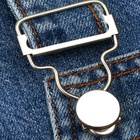 Застёжки для комбинезона, с кнопками, 38 мм, 10 шт., цвет серебряный - Фото 5