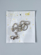 Кольцо для брелока на цепочке, с карабином, d=28 мм, 39 см, цвет серебряный - Фото 5