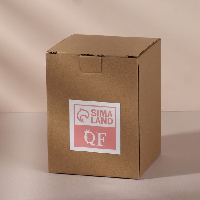 Органайзер для хранения ватных палочек, с крышкой, d - 8 × 12,5 см, в картонной коробке, цвет прозрачный