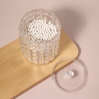 Органайзер для ватных палочек, с крышкой, d=6.5×11 см, прозрачный - Фото 6