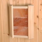 Абажур для бани и сауны, настенный, деревянный, с гималайской солью, 3 плитки - Фото 1