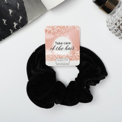 Резинка для волос «Орбита», бархат, чёрная