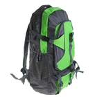 Рюкзак туристический "Путник", 1 отдел, 2 наружных и 2 боковых кармана, усиленная спинка, объём - 47л, серый/зелёный - Фото 2