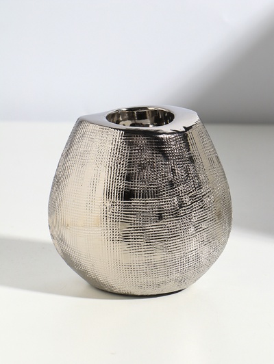 Подсвечник на 1 свечу «Глория», d=4 см, серебро, 12.5×8×12 см