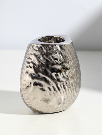 Подсвечник на 1 свечу «Глория», d=4 см, серебро, 12.5×8×12 см