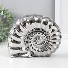 Сувенир керамика "Ракушка спираль" серебро 20,5х6х16 см - фото 3365189