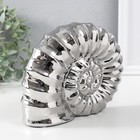 Сувенир керамика "Ракушка спираль" серебро 20,5х6х16 см - Фото 2