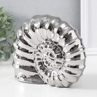 Сувенир керамика "Ракушка спираль" серебро 20,5х6х16 см - Фото 3