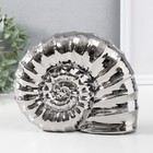 Сувенир керамика "Ракушка спираль" серебро 20,5х6х16 см - Фото 4