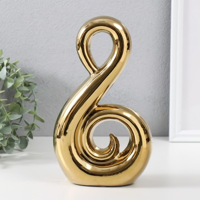 Фигурка керамика «Абстракция. Лебедь», золото,14.5×5.5×25 см