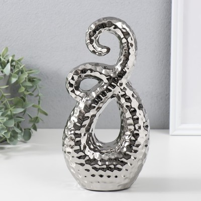 Фигурка керамика «Абстракция. Щупальца», серебро, 12.5×7×25 см