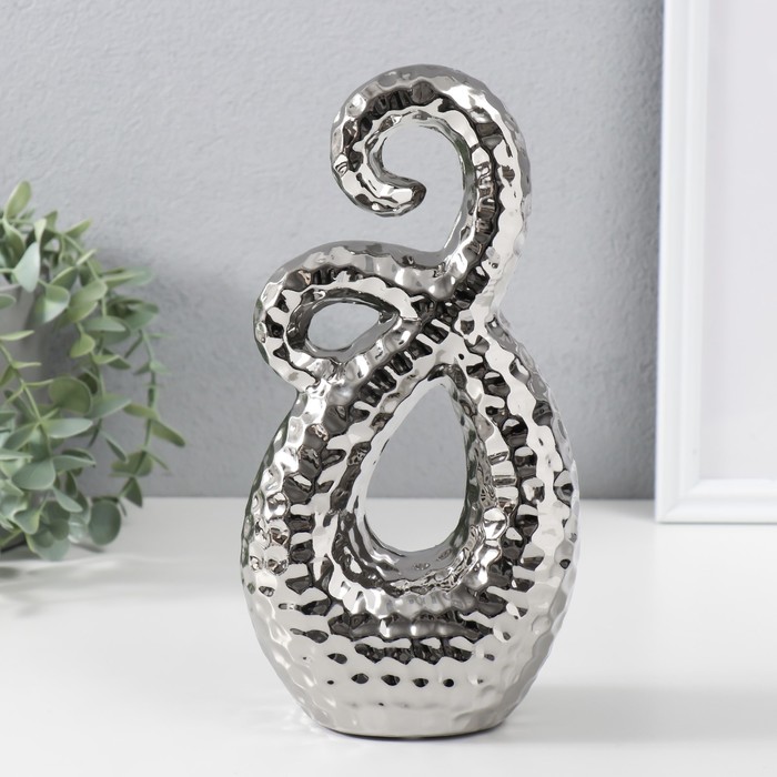 Фигурка керамика «Абстракция. Щупальца», серебро, 12.5×7×25 см - Фото 1