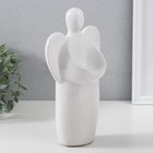 Подсвечник керамика на 1 свечу "Ангел" d=3,5 см белый 14х9,5х25 см - фото 30914241