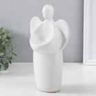 Подсвечник керамика на 1 свечу "Ангел" d=3,5 см белый 14х9,5х25 см - фото 30914242