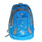 Рюкзак школьный "Квадраты", 1 отдел, 3 наружных и 2 боковых кармана, усиленная спинка, серый/голубой - Фото 1