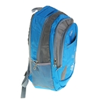 Рюкзак школьный "Квадраты", 1 отдел, 3 наружных и 2 боковых кармана, усиленная спинка, серый/голубой - Фото 2