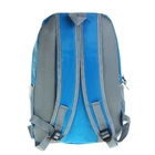 Рюкзак школьный "Квадраты", 1 отдел, 3 наружных и 2 боковых кармана, усиленная спинка, серый/голубой - Фото 3