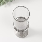 Подсвечник керамика, стекло на 1 свечу "Зазеркалье. Зебра" d=7,5 см серебро 9,5х9,5х29 см - Фото 2