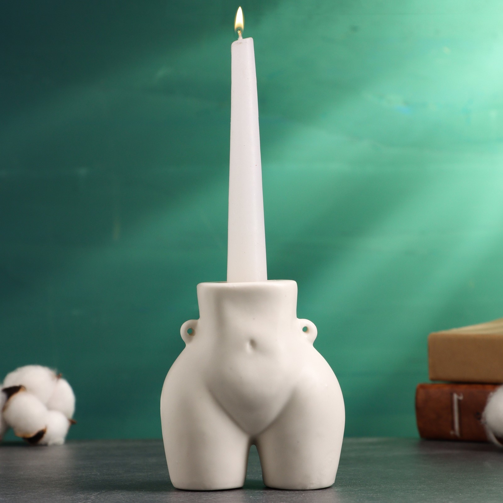 Подсвечник керамика на 1 свечу TAKE IT EASY «Марта», белый глянец, 10×6×8см Подсвечник керамика на 1 свечу TAKE IT EASY «Марта», белый глянец, 10×6×8см