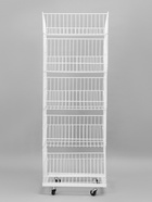 Накопитель разборный на колесах, 5 корзин, 50×43×147, белый - Фото 4