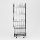 Накопитель разборный на колесах, 5 корзин, 50×43×147, серый - Фото 3