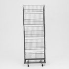 Накопитель разборный на колесах, 5 корзин, 50×43×147, серый - Фото 4