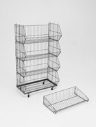 Накопитель разборный на колесах, 5 корзин, 70×43×147, серый - Фото 6