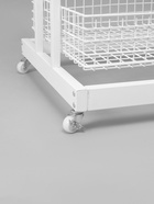 Стойка-накопитель разборный на колесах, 3 корзины, 1 топпер, 54.5×56×138 см, белая - Фото 4