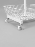 Стойка-накопитель разборный на колесах, 3 корзины, 50×50×128 см, белая - Фото 4