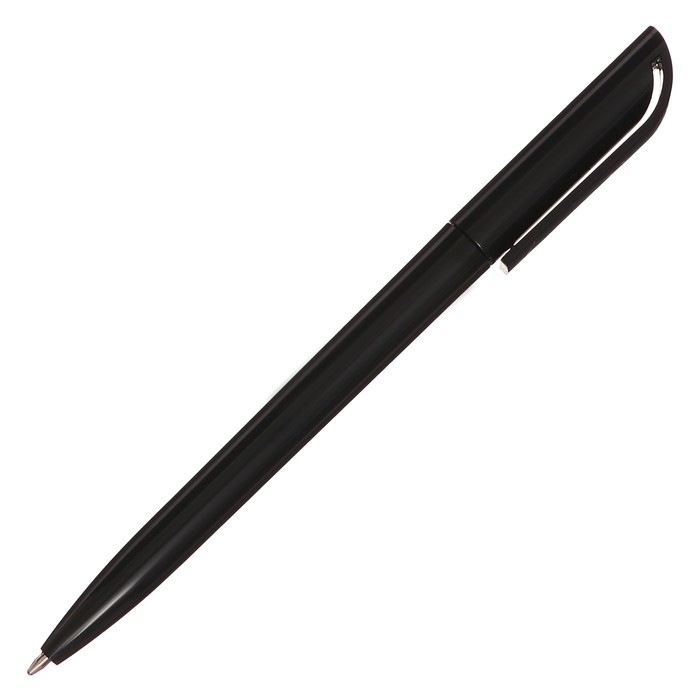 Ручка шариковая поворотная Calligrata, 1,0мм, клип 1 х 3,5см, под ЛОГО, корпус чёрный, стержень синий