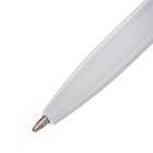 Ручка шариковая поворотная Calligrata, 1,0мм, клип 1 х 3,5см, под ЛОГО, корпус белый, стержень синий - Фото 3