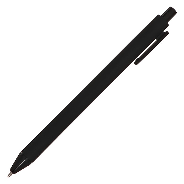 Ручка шариковая автоматическая Calligrata, 0,5мм, клип 2 х 8см, под ЛОГО, корпус матовый черный, стержень синий