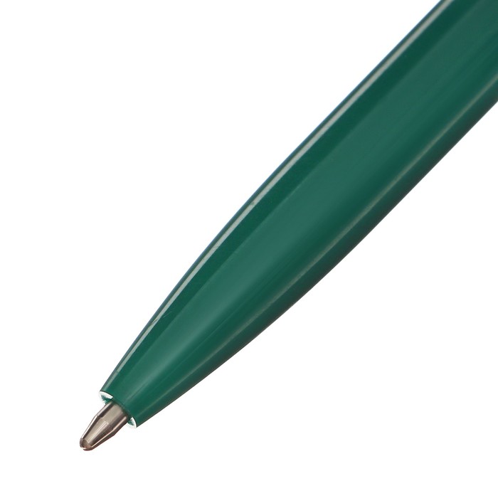 Ручка шариковая автоматическая Calligrata, 1,0мм, под ЛОГО, корпус зелёный, стержень синий