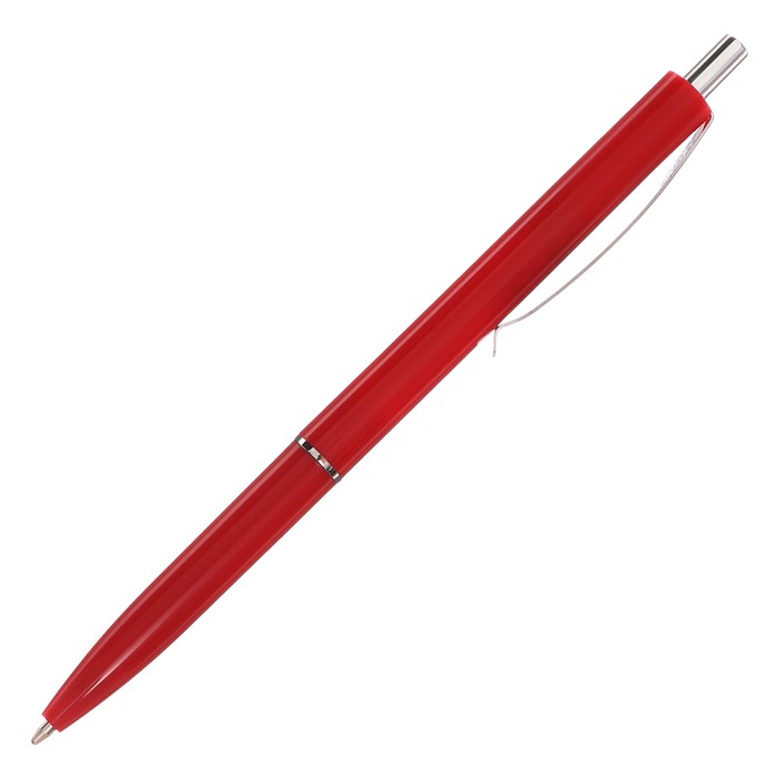 Ручка шариковая автоматическая Calligrata, 1,0мм, под ЛОГО, корпус красный, стержень синий