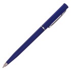 Ручка шариковая поворотная Calligrata, 1,0мм, под ЛОГО, корпус синий матовый с серебряной вставкой, стержень синий - Фото 2