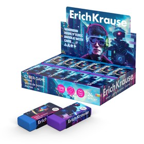 Ластик ErichKrause "Cyber Game", 51 х 21 х 11 мм, микс 10386974