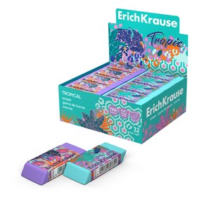 Ластик ErichKrause "Tropical", 60 х 25 х 10 мм, микс 10386977